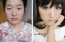 20 chińskich dziewczyn przed i po makijażu