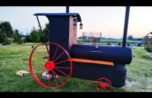 DIY lokomotywa grill barbecue