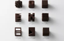 Seria czekoladek reprezentująca japońskie nazwy ich tekstur