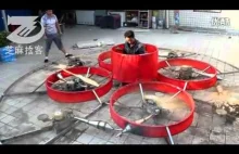 chiński rolnik buduje latający spodek
