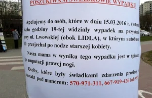 Autobus w Lublinie przejechał kobietę. Rodzina szuka świadków wypadku.