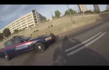 Police ask biker for a Wheelie then turns lights...