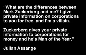 Różnica między Assange a Zuckerbergiem