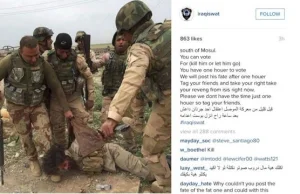 Iraqiswat zorganizowało na Instagramie głosowanie, czy zabić pojmanego...