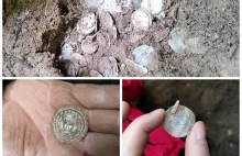 Skarb blisko 300 srebrnych monet z pierwszego tysiąclecia n.e. odkryto naPomorzu