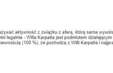 Gazeta Bałtycka też ma informację o "naruszeniu prywatności" od Willi Karpatii
