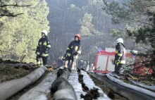 Pożar w Drawsku Pomorskim. Na poligonie odbywają się ćwiczenia Dragon-19