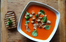 Zupa krem z pieczonych papryk i pomidorów