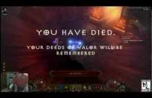 Reakcja na śmierć postaci z Diablo 3 Hardcore