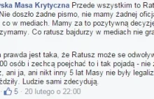 » Masa Krytyczna ostatecznie bez zezwolenia na przejazd w Warszawie