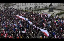 Manifestacja KOD w Warszawie w 360° w 4K.
