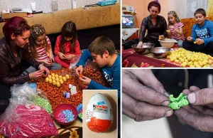 Jajka Kinder Surprise są składane przez dzieci w Rumuni w okropnych warunkach!