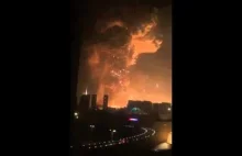 Wielka eksplozja w mieście Tianjin w Chinach