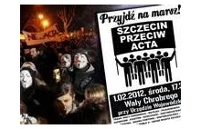 Nie dla ACTA. Protest w Szczecinie 1 lutego