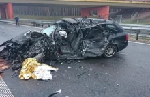 Tragiczny wypadek na S3. Auto osobowe zderzyło się z ciężarówką