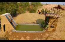 Build Water Slide House With Swimming Pool And Build Three - Story House...
