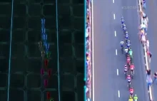 Jak wygrać kolarski sprint. Animacja Eurosport w stylu TRON Tour de France 2016