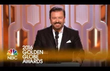 Ricky Gervais Opens the 2016 Golden Globes