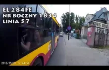 Łódzkie drogi 236 - Autobus MPK kontra rower stacjonarny