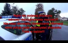 Policja daje mandat za jazdę zgodnie z przepisami..