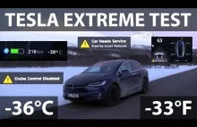 Tesla Model X testowana w temperaturze -36°C.