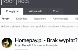 [afera] Homepay.pl przestał wypłacać kasę, coraz więcej poszkodowanych