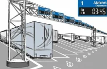 Pomysł jak zwiększyć pojemność parkingu dla ciężarówek.