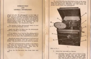 1916r. - Instrukcja obsługi fonografu Edisona.