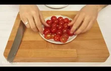 Trik na krojenie pomidorów - 20 sztuk w 5 sekund!