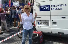 Agata Młynarska na marszu KOD-u i opozycji. „Władzę w mediach ma publiczność”