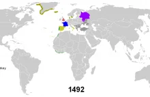 [Mapa][GIF] Kolonizacja świata 1492-2008