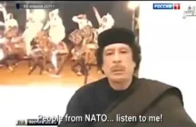 Gaddafi: NATO ruined the wall (Libya) that stopped a migration...