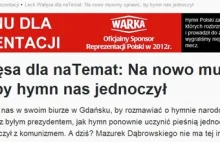 Wałęsa: po szklanie hymnu śpiewanie