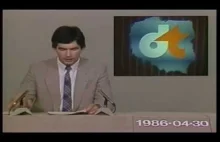 Pierwsze informacje o Czarnobylu Dziennik Telewizyjny 30-04-1986