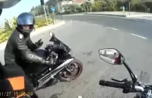 Motocyklista nagrywa własną śmierć.