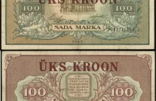 Estonia- estońskie banknoty sprzed II Wojny Światowej.