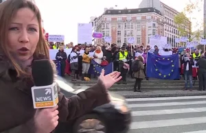 Demonstracja KOD w Brukseli „Protestujących znam osobiście. To unijni urzędnicy”