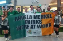 Kibice Irlandii i ich przekaz dla A. Merkel