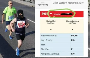 Orlen Warsaw Marathon 2019: mężczyzna przebiegł w kominiarce z numerem...