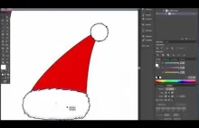 Santa hat in 3 minutes - Very easy Adobe Illustrator tutorial - Part1 - ...