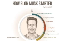 Życie Elona Muska przedstawione w formie infografiki