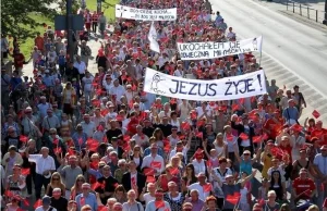 Marsz dla Jezusa w Słupsku przeciwko islamizacji Polski i Europy
