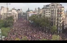Setki tysięcy ludzi strajkują w Katalonii (2017.10.03)