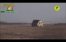 Iracka armia ostrzeliwuje opancerzony i zaminowany pojazd ISIS