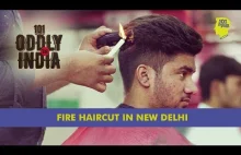 Dość nietypowy fryzjer z Indii