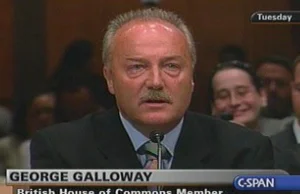 MP George Galloway zeznaje przed senatem USA w 2005
