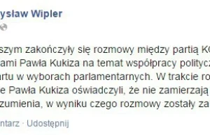 Prosto z mostu - Oficjalnie: nie będzie koalicji Korwin-Kukiz