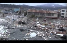 Tsunami w mieście Kesennuma-shi, Prefektura Miyagi, Japonia