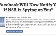 Facebook powiadomi Cię, gdy NSA będzie próbować przejąć Twoje konto