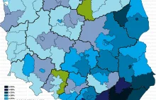 Wybory na mapie - poparcie poszczególnych partii w wyborach samorządowych 2014